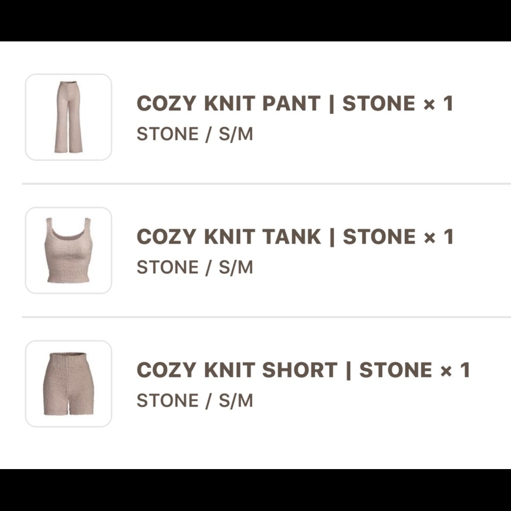 SKIMS cozy knit collection - brand new with tags